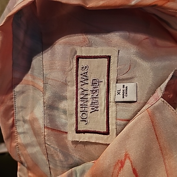 Johnny Was Silk Blouse Gorgeous Swirl Print  Laguna Vesper - Picture 7 of 9